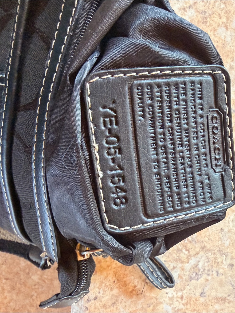Coach Black and Gray Signature Crossbody Phone Pouch - Picture 3 of 3
